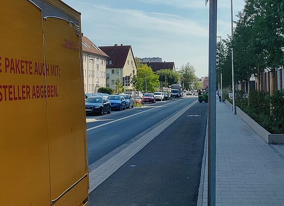 Neubau Frölingstraße Bad Homburg Frölingstraße Richtung Bahnhof vor dem ehemaligen Vickers Gelände