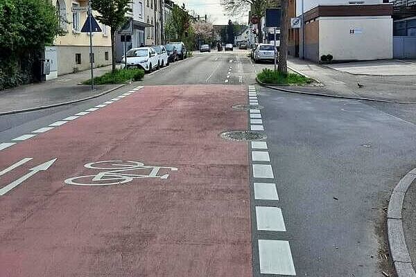 Fahrradstraße Hindenburgstraße Esslingen