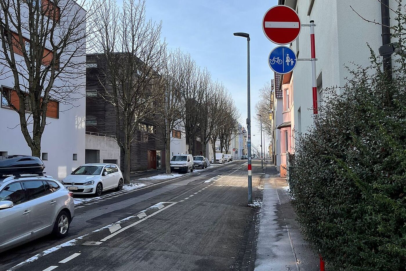 Für den Radverkehr geöffnete Einbahnstraße