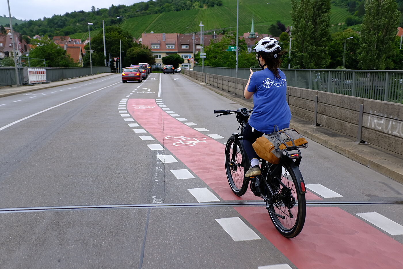 Radweg in Mittellage