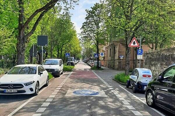 Fahrradstraße Hindenburgstraße Esslingen