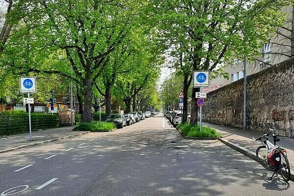 Fahrradstraße Hindenburgstraße Esslingen