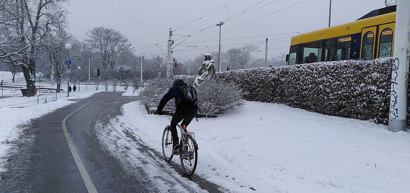 Radfahren im Winter -