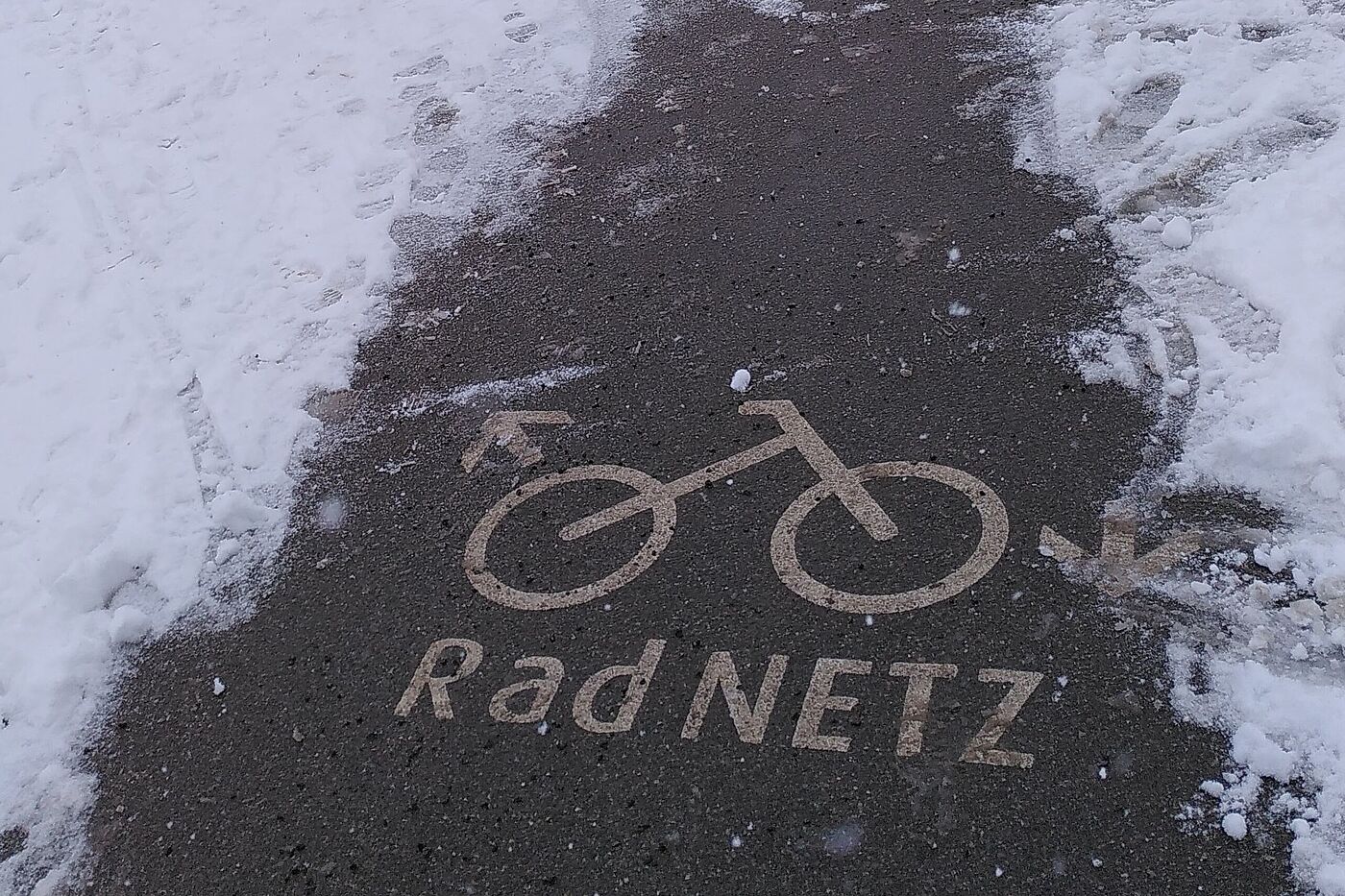 Eis uns Schnee auf dem RadNETZ