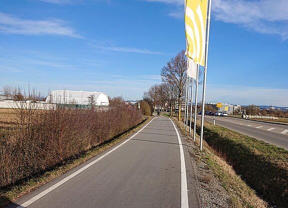 Radverkehrszähler an der L1208a zwischen Echterdingen und Bernhausen