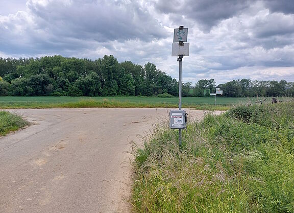 Radverkehrszähler an der Flughafenumfahrung in Filderstadt