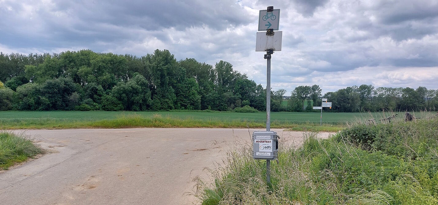 Radverkehrszähler an der Flughafenumfahrung in Filderstadt