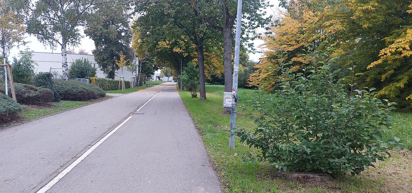Radverkehrszähler am Hainbuchenweg in Echterdingen
