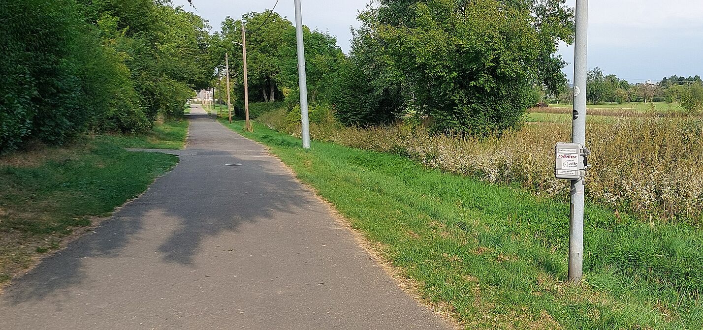 Radverkehrszähler am Randweg in Leinfelden