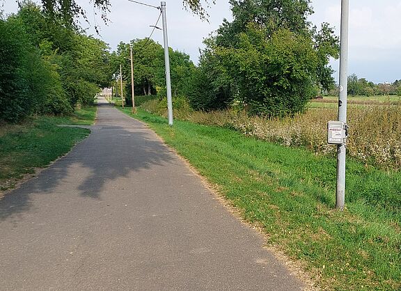Radverkehrszähler am Randweg in Leinfelden