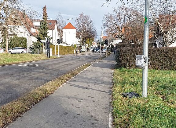 Radverkehrszähler in Echterdingen an der Bonländer Straße