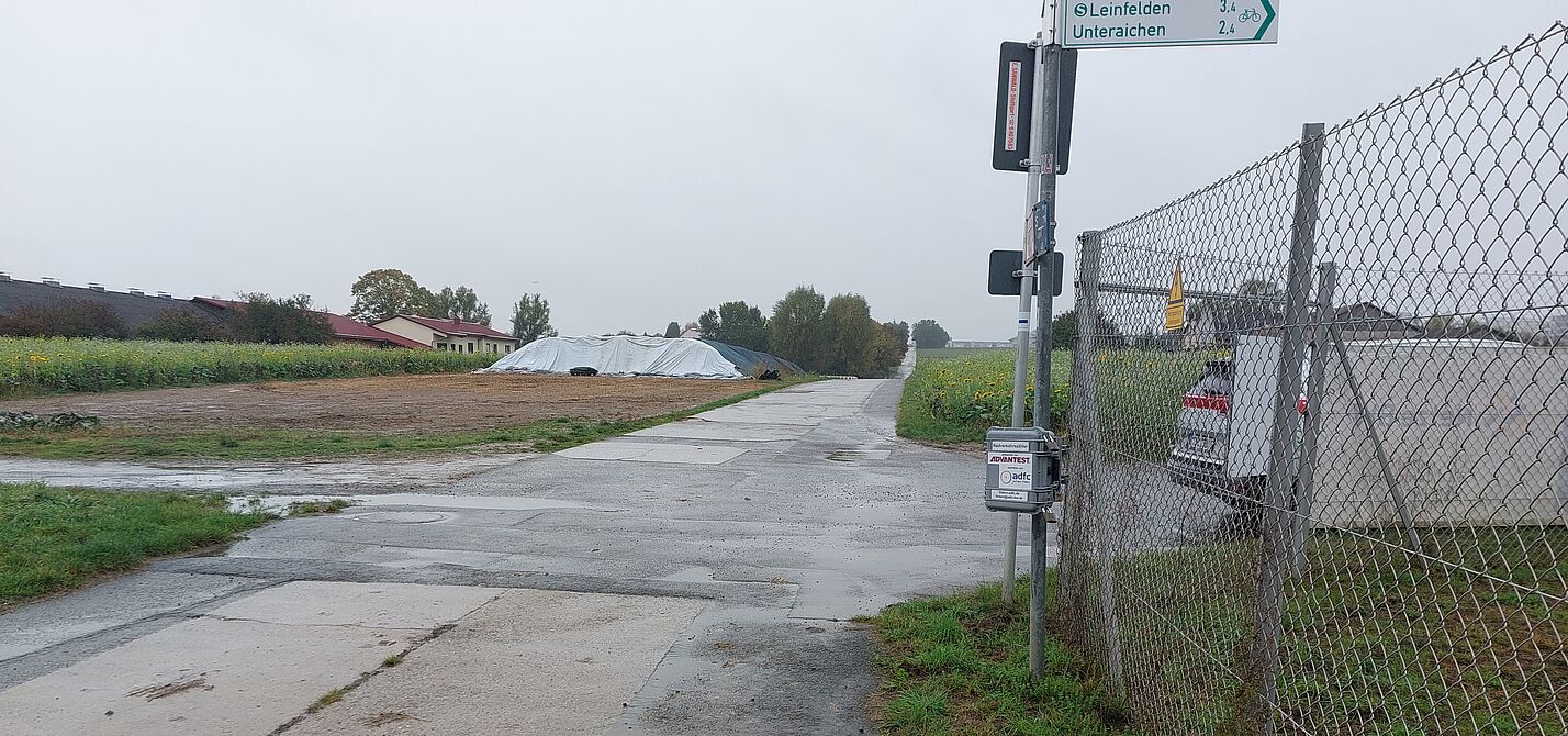 Radverkehrszähler beim Umspannwerk in Echterdingen