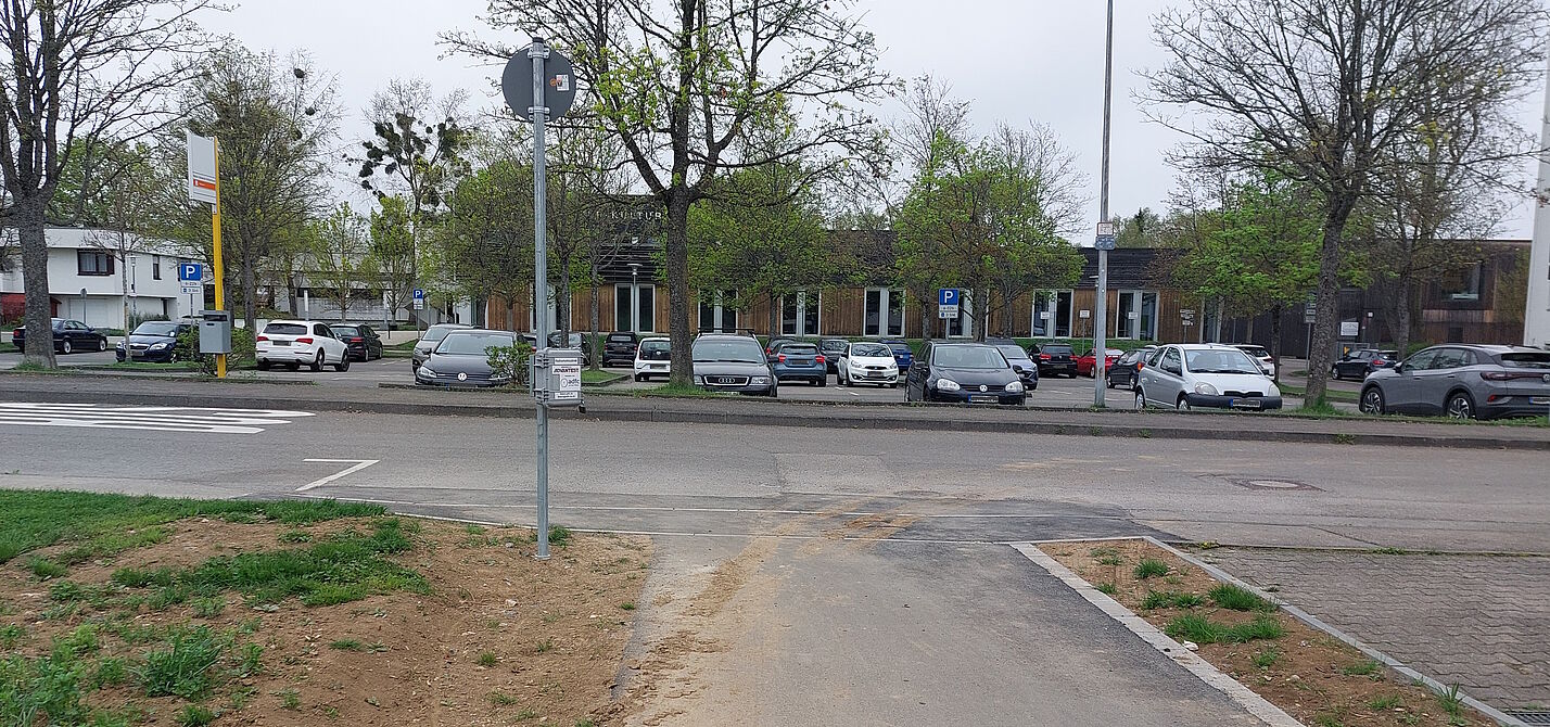 Radverkehrszähler in Echterdingen am Geh- und Radweg Goldäckerstraße