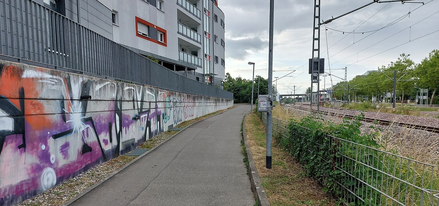 Radverkehrszähler am Geh- und Radweg Markomannenstraße