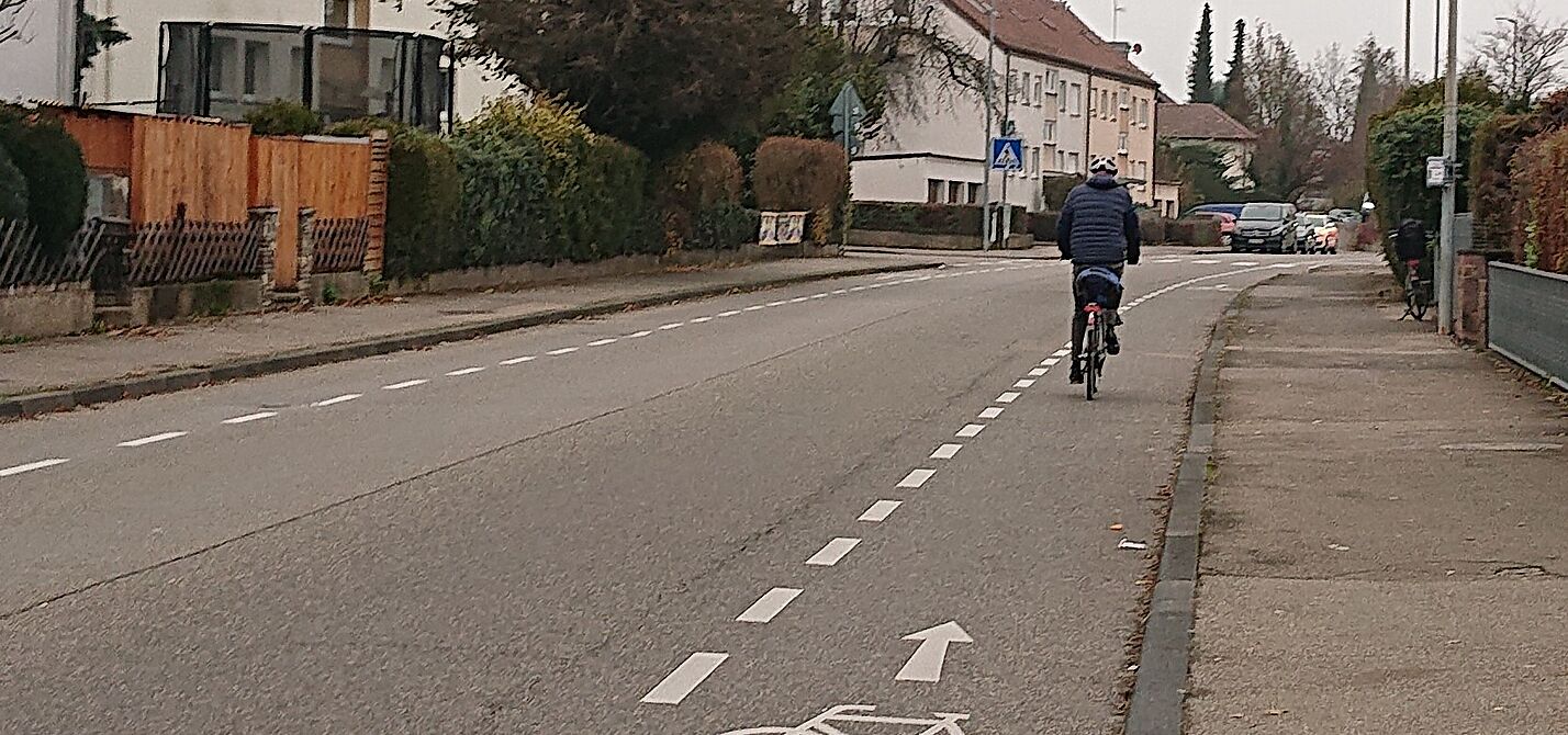 Radverkehrszähler an der Stuttgarter Straße bei der Tankstelle