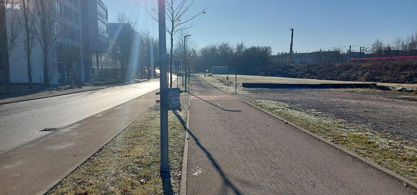 Radverkehrszähler an der Max-Lang-Straße