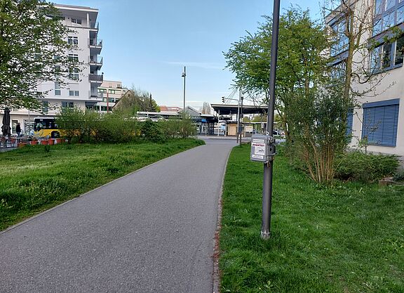 Radverkehrszähler beim Bahnhof Echterdingen