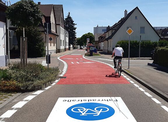 Fahrradstraße in der Wilhelmstraße Eislingen