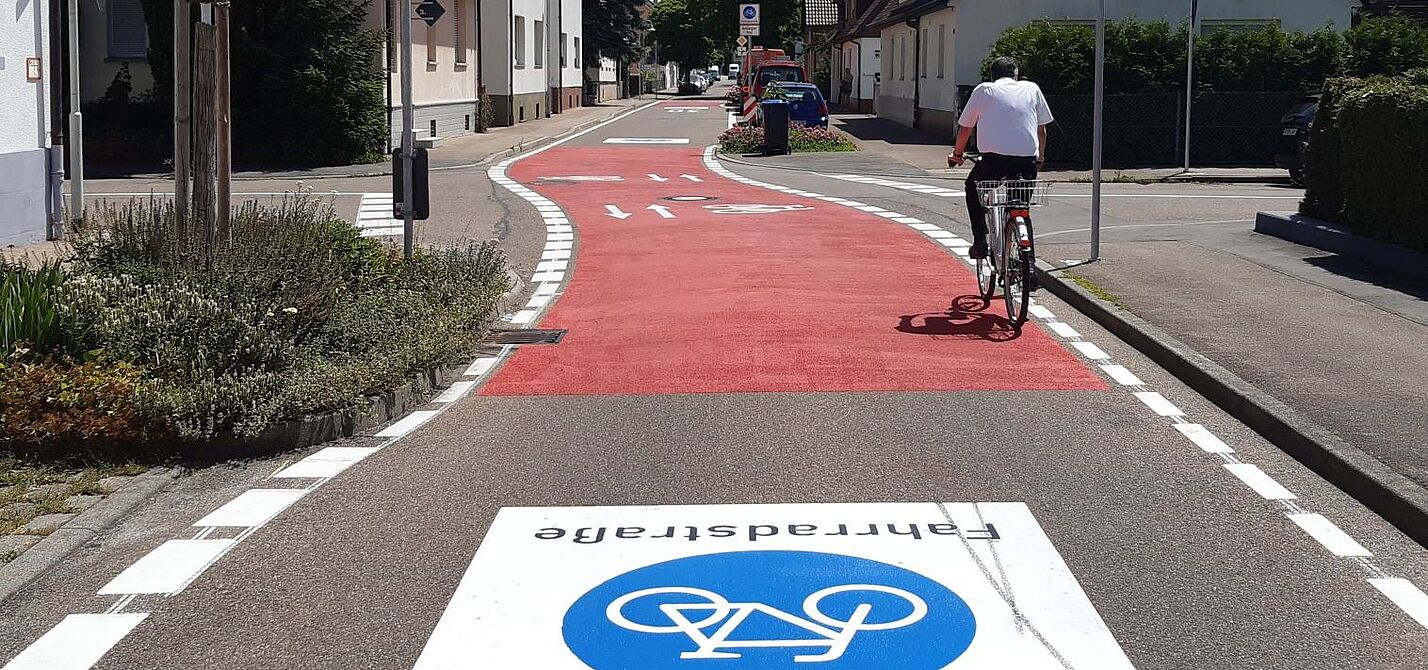 Fahrradstraße in der Wilhelmstraße Eislingen