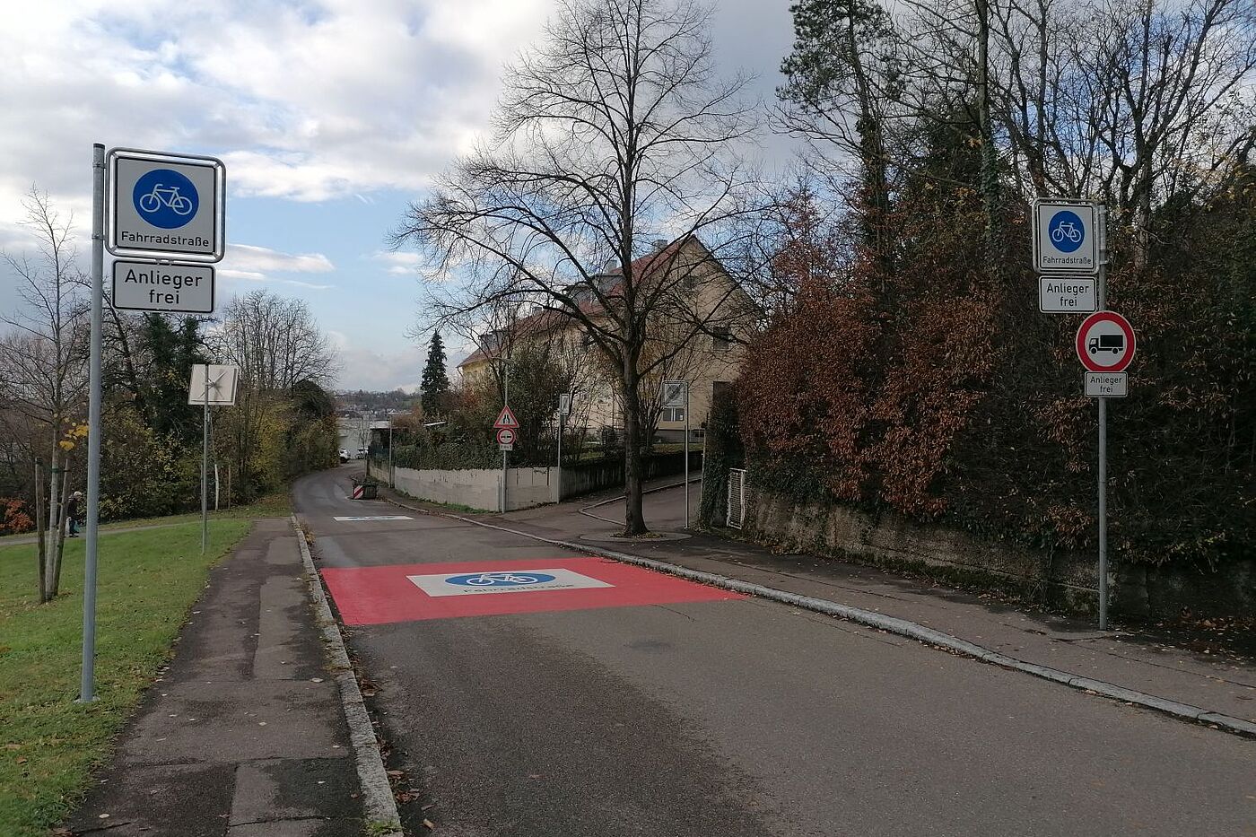 Fahrradstraße Karl-Kübler-Straße (Einfahrt aus der Beethovenstr.)