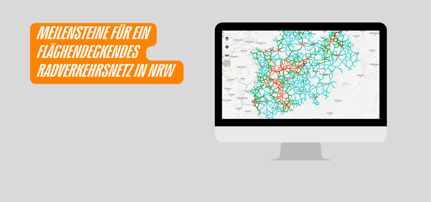 Noch sind in NRW vielerorts wichtige Radverkehrsverbindungen nicht vorhanden, nur lückenhaft oder weisen einen ungenügenden Ausbaustandard auf. 
