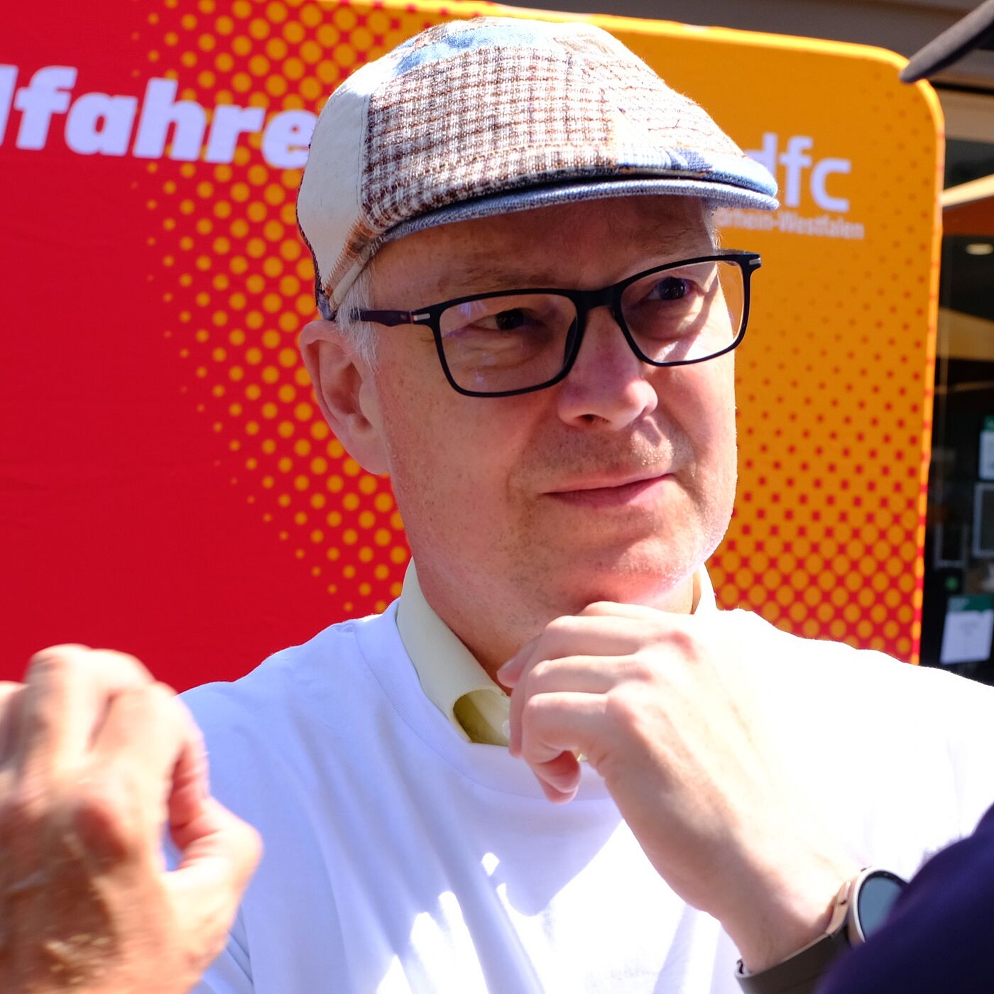 2026_05_30_SicherimStrassenverkehr_Arnsberg_ADFC-NRW Marc Zietan, ADFC Landesvorstand im Gespräch.