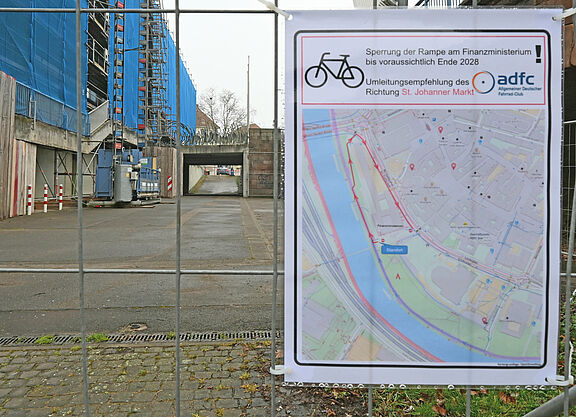 ADFC-Umleitungsplan am Finanzministerium