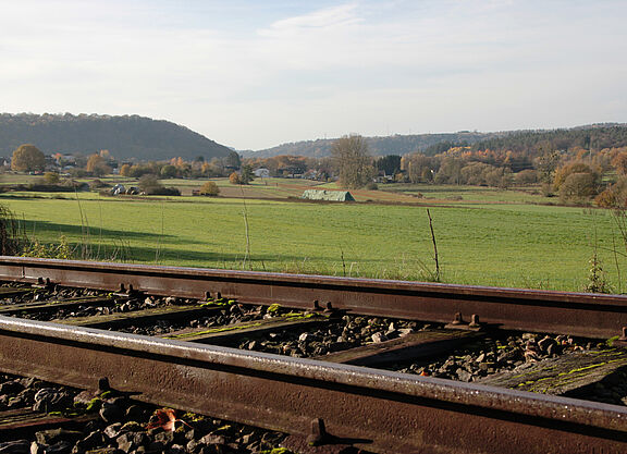 Gleis Bachem - Brotdorf Gleis der Merzig-Büschfelder Eisenbahn nahe Bachem