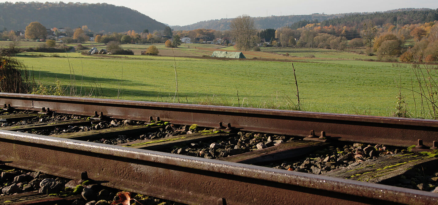 Gleis Bachem - Brotdorf Gleis der Merzig-Büschfelder Eisenbahn nahe Bachem