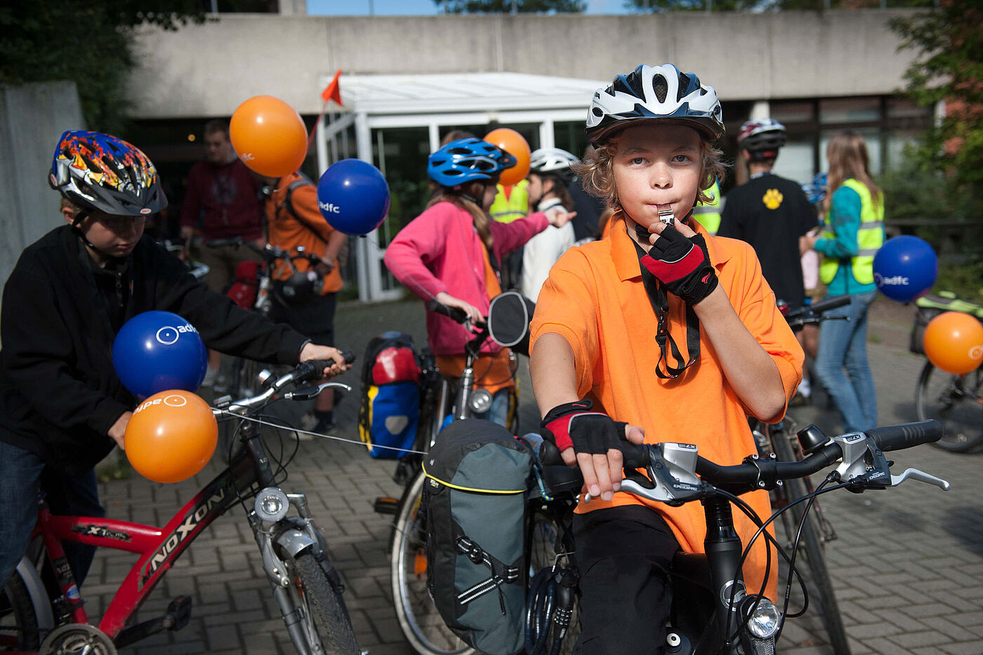 Zum Abschluss jedes jufafes gibt es eine Fahrrad-Demo.