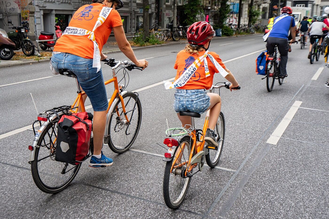 2019 forderten die fahrradbegeisterten Kinder und Jugendlichen #MehrPlatzFürsRad.