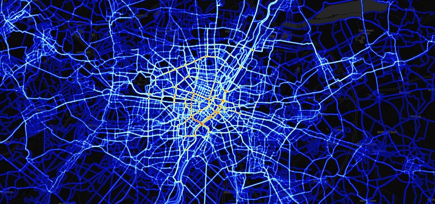 Projekt Movebis: Heatmap München zum Radverkehr. Projekt Movebis: Heatmap München zum Radverkehr.
