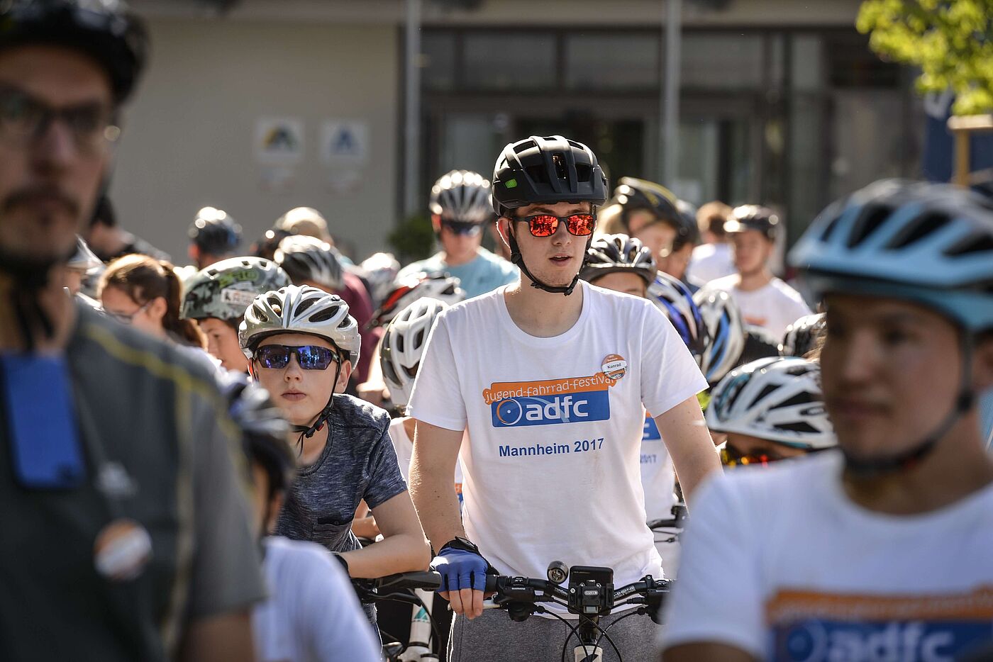 Zum Abschluss jedes jufafes gibt es eine Fahrrad-Demo.